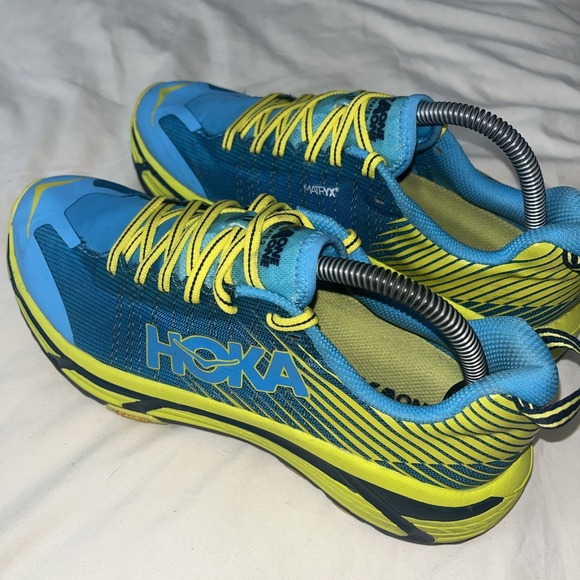 HOKA One‎ One Evo Mafate Trail Blue Yellow Women's Size 9 Vibram 1091576 CCTRS - Picture 11 of 16
